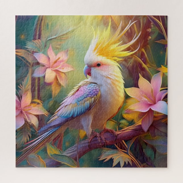 Puzzle Ala irlandesa Cockatiel Fantasy Bird (Vertical)