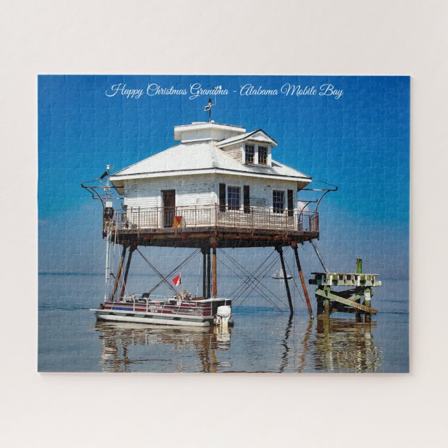 Puzzle Alabama Mobile Bay Feliz Navidad Abuela (Horizontal)