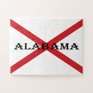 Puzzle Alabama y bandera 11x14 30pc jpcnt