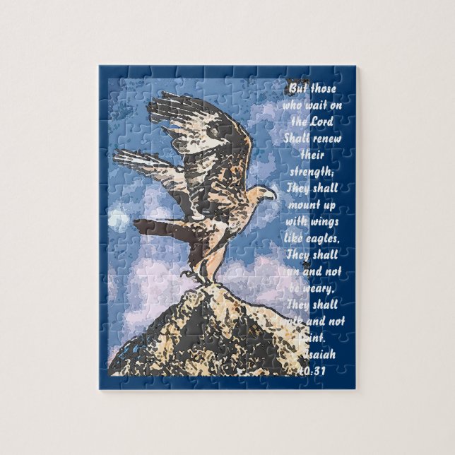 Puzzle Alas de Eagles - 40:31 de Isaías (Vertical)