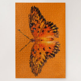 Puzzle Alas de mariposa de la pasión sobre el naranja