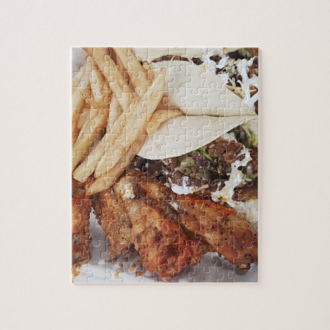 Puzzle Alas de pollo Fries Taco Foodie Meal (Vertical)