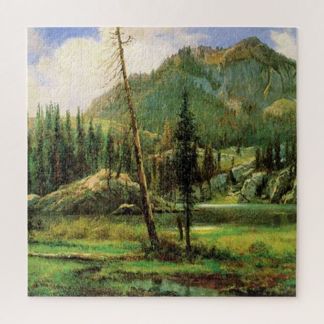 Puzzle Albert Bierstadt - Montañas de Sierra Nevada, (Vertical)