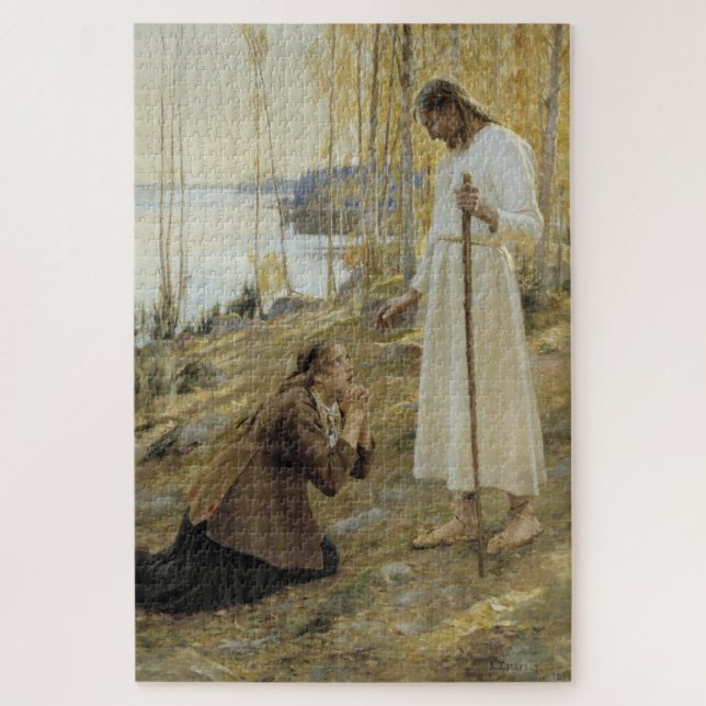 Puzzle Albert Edelfelt - Cristo y María Magdalena (Vertical)