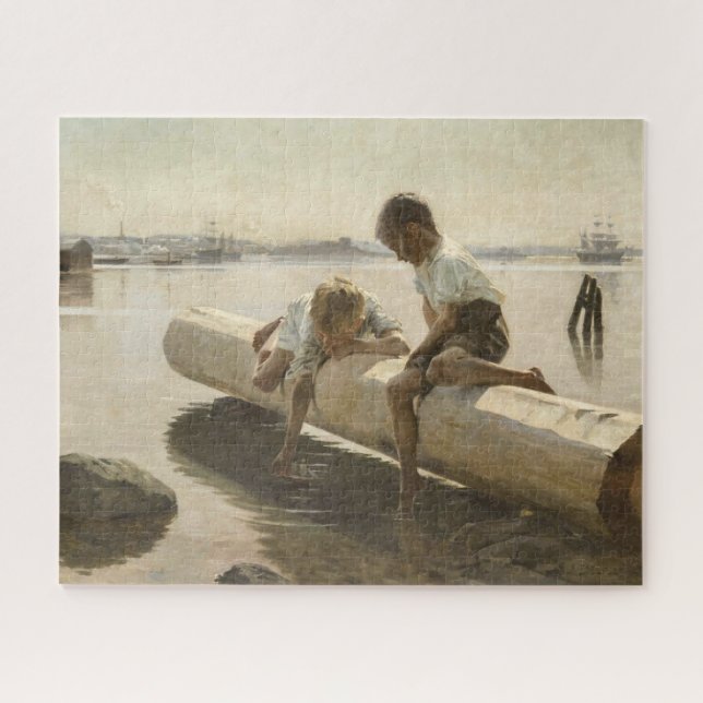 Puzzle Albert Edelfelt - Dos chicos en un registro (Horizontal)