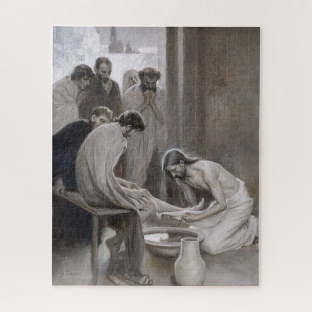 Puzzle Albert Edelfelt - Jesús lavando pies de discípulos (Vertical)