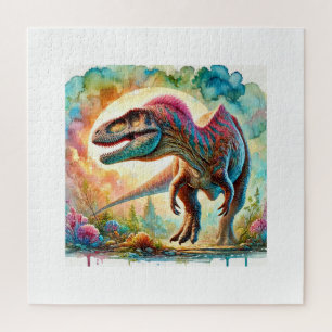 Puzzle Albertosaurus in watercolor style 230824AREF117 - 