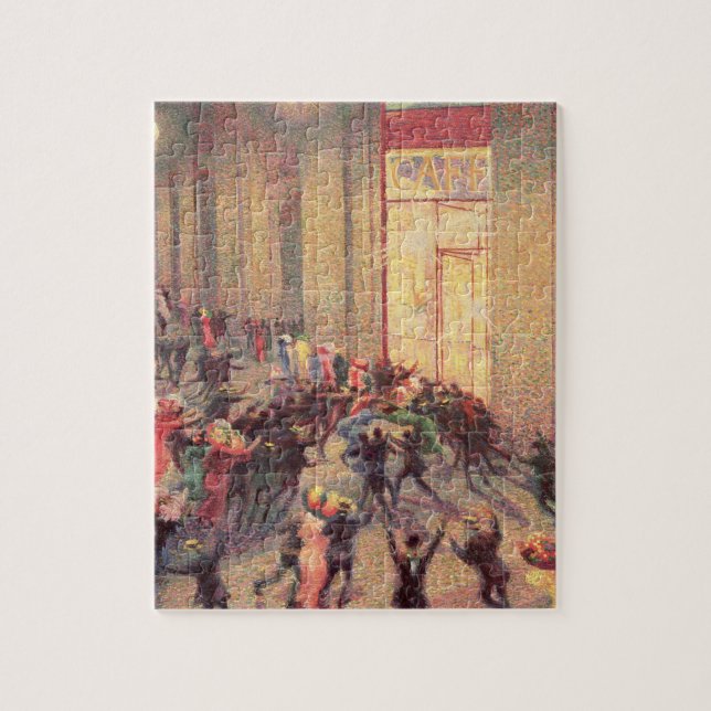 Puzzle Alboroto en el Galleria, 1909 (aceite en lona) (Vertical)
