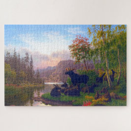 Puzzle Alce majestuoso en un paisaje otoñal sueco 