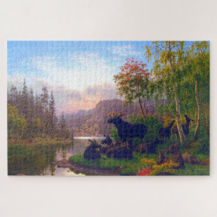 Puzzle Alce majestuoso en un paisaje otoñal sueco