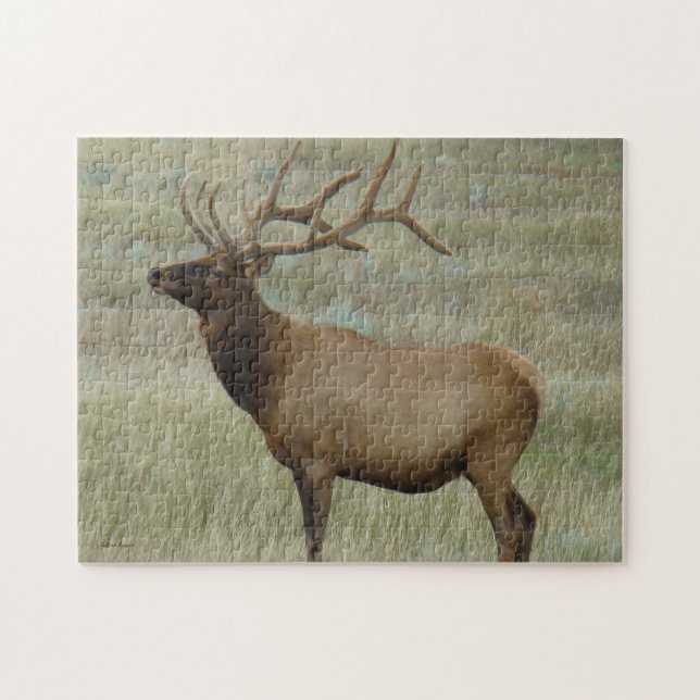 Puzzle Alce Toro E8 en Terciopelo (Horizontal)