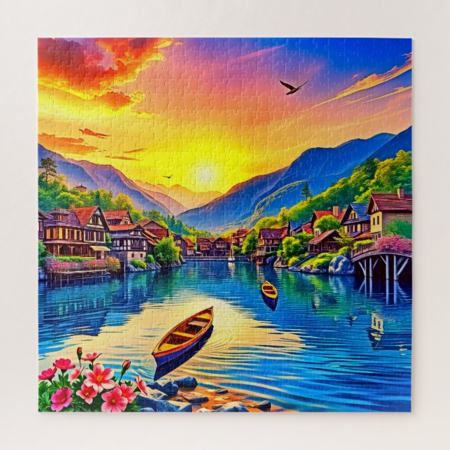 Puzzle Aldea de Lakeside (Vertical)