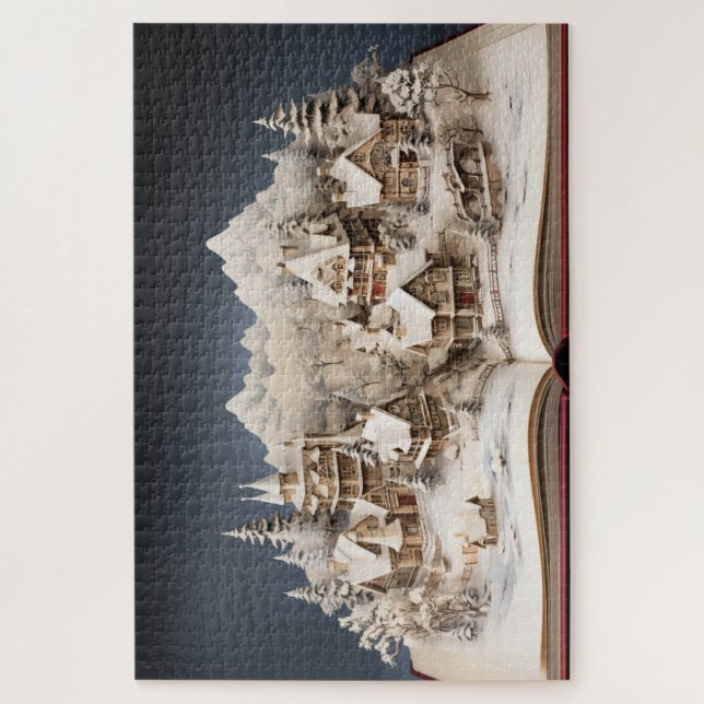Puzzle Aldea de los libros de historias alpinos para navi (Vertical)