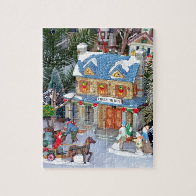 Puzzle Aldea de navidades en miniatura (Vertical)