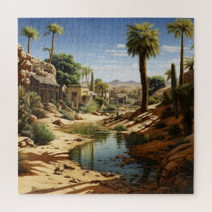 Puzzle Aldea en el desierto