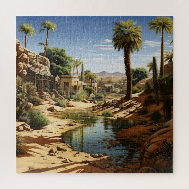 Puzzle Aldea en el desierto (Vertical)