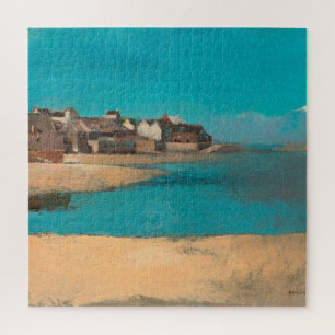 Puzzle Aldea junto al mar en Bretaña, por Odilon Redon