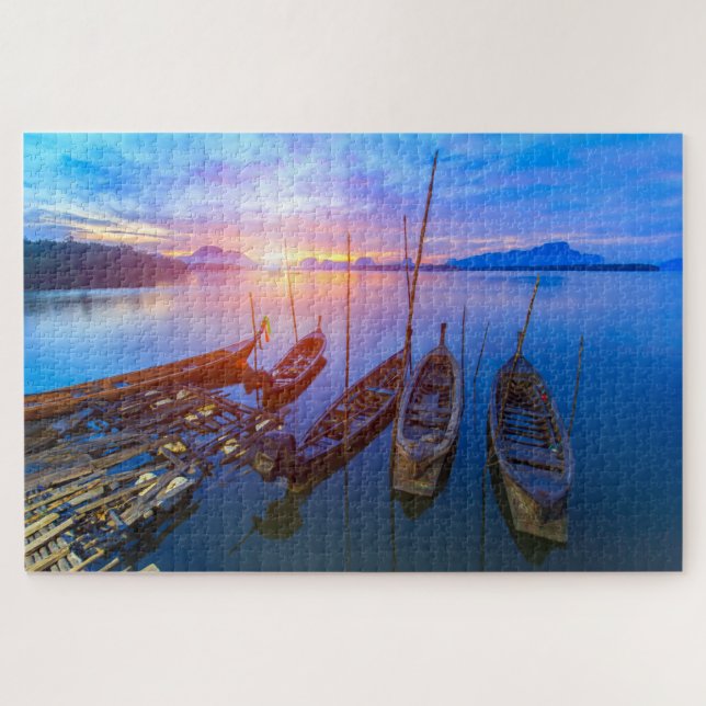 Puzzle Aldea pesquera Sunrise Tailandia (Horizontal)