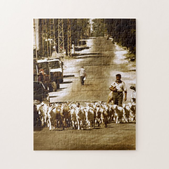 Puzzle Aldea y el rebaño (Vertical)