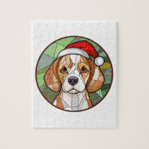 Puzzle Alegre canino encantador: Navidades con temática b