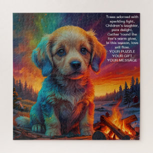 Puzzle Alegría del mensaje de los navidades