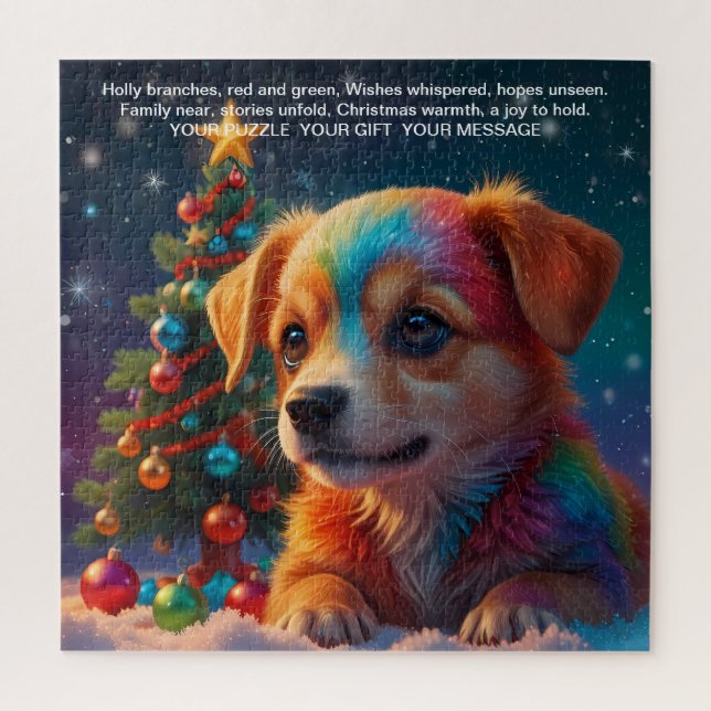 Puzzle Alegría del mensaje de los navidades (Vertical)