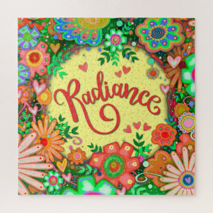Puzzle  Alegría Radiancia Moderna Corazón Floral Inspiriv