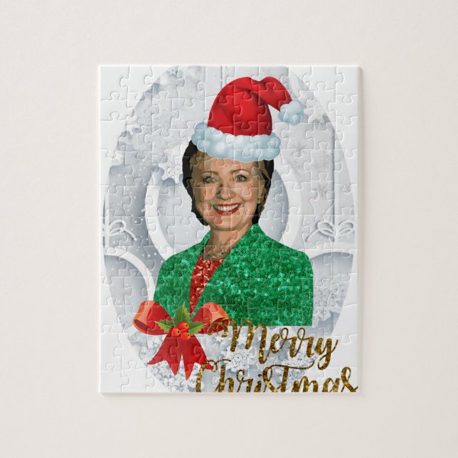 Puzzle alegry xmas Hillary clinton (Vertical)