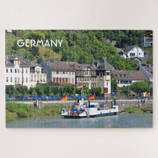 Puzzle Alemania: Ferry en el río Rin (Horizontal)