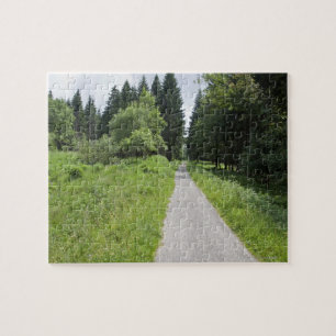 Puzzle Alemania, Thuringia, trayectoria en bosque