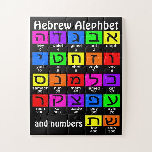 Puzzle Alephbet hebreo (Vertical)