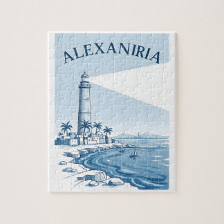 Puzzle Alexandria Lighthouse Coastal Scene Travel