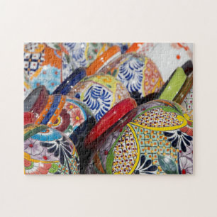 Puzzle Alfarería mexicana tradicional pintada a mano y co