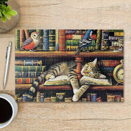Puzzle Alfombra de gato suave en el animal del libro nook