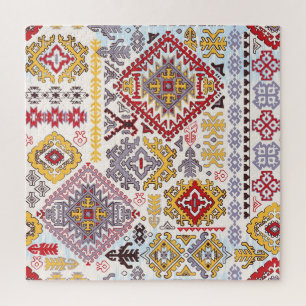 Puzzle Alfombra india, paisley mandala, yoga