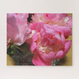 Puzzle Alfombrilla de ratón con foto de peonías rosadas e