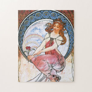 Puzzle Alfons Mucha: Musa de la pintura