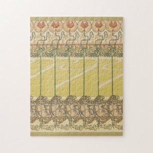 Puzzle Alfonse Mucha Amapolas Papel Pintado Floral Art No