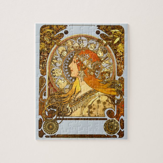 Puzzle Alfonse Mucha Zodiac Art Nouveau Mujer (Vertical)