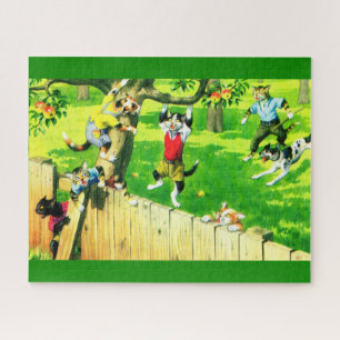 Puzzle Alfred Mainzer gata trepando un manzano