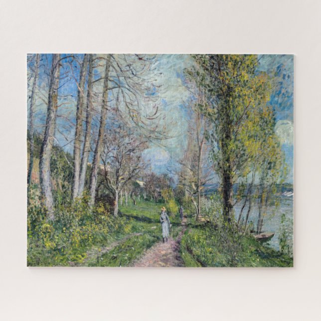Puzzle Alfred Sisley - Orillas del Sena en By (Horizontal)