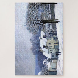 Puzzle Alfred Sisley Place du Chenil en Marly, nieve