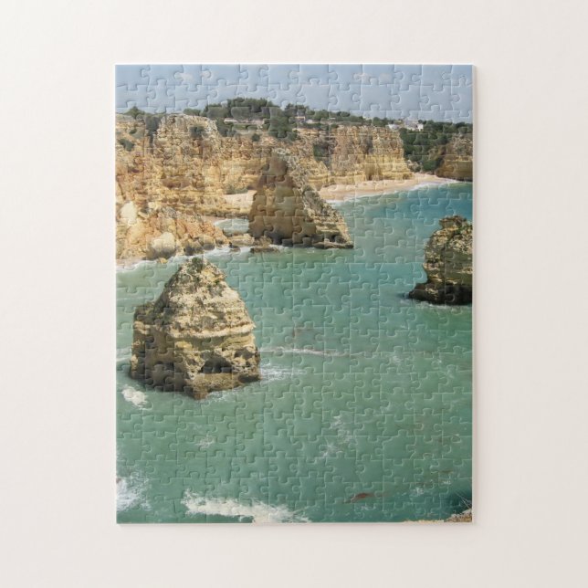 Puzzle Algarve, Portugal, playa de Benagil y acantilados (Vertical)
