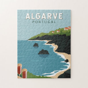 Puzzle Algarve Portugal Retro Viaje Art Vintage