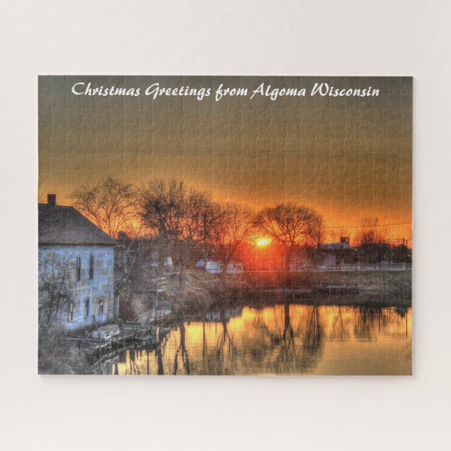 Puzzle Algoma Wisconsin. Saludos de Navidad (Horizontal)