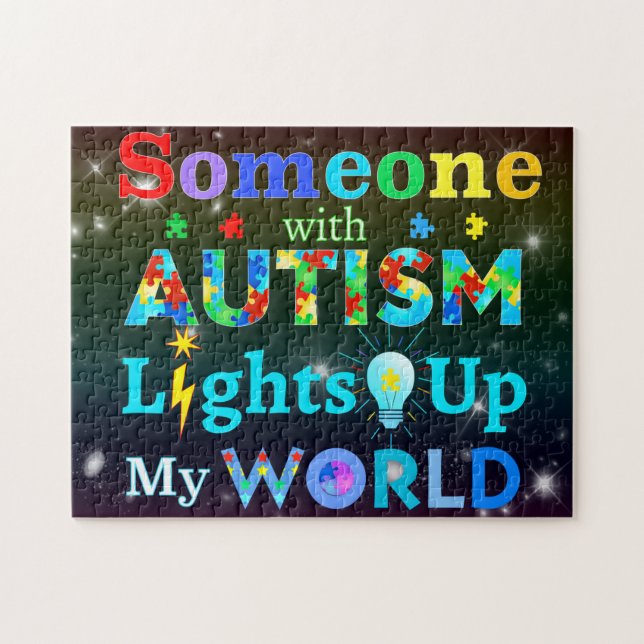 Puzzle Alguien con AUTISMO ilumina mi mundo (Horizontal)
