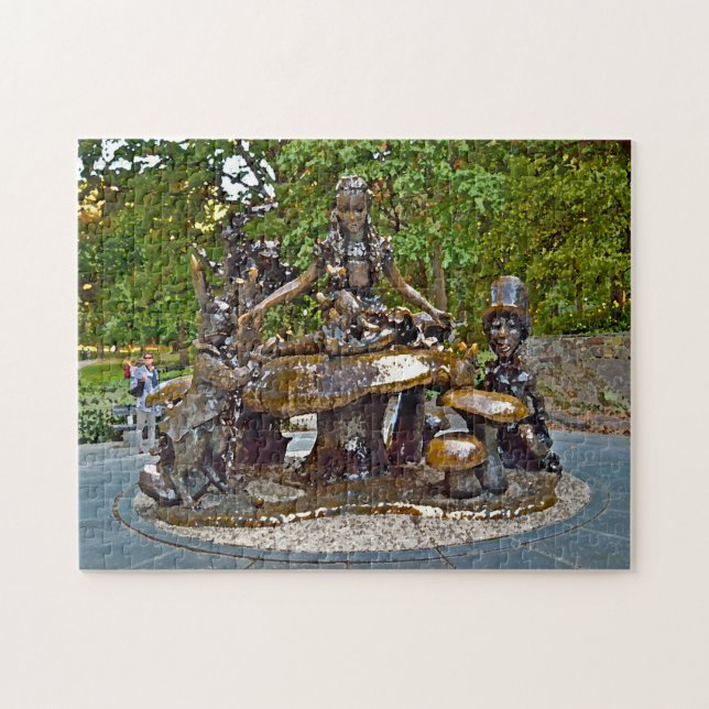 Puzzle Alice en el parque central de Wonderland. (Horizontal)