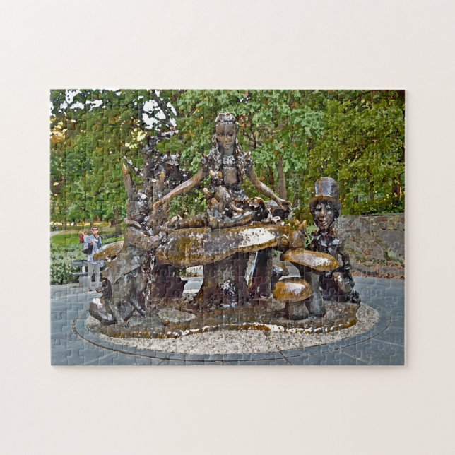 Puzzle Alice en el parque central de Wonderland. (Horizontal)