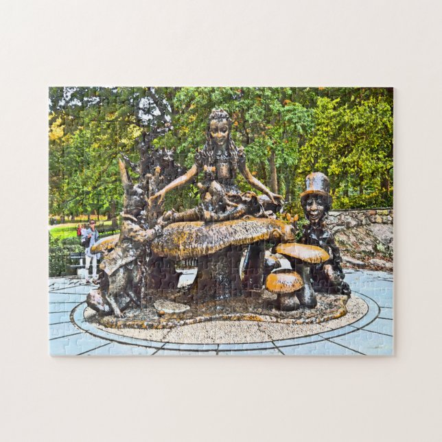 Puzzle Alice en el parque central de Wonderland. (Horizontal)