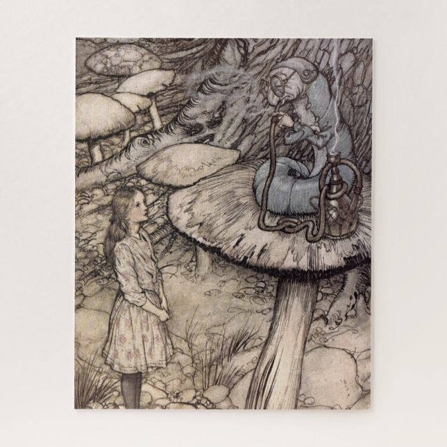 Puzzle Alice in Wonderland Caterpillar de Arthur Rackham (Vertical)